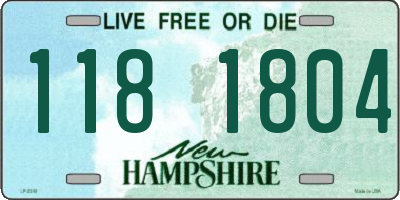 NH license plate 1181804
