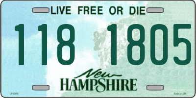 NH license plate 1181805