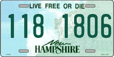 NH license plate 1181806