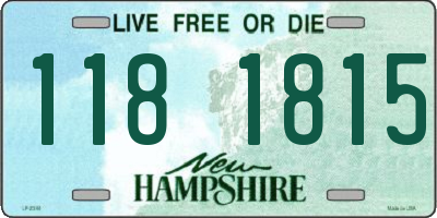 NH license plate 1181815