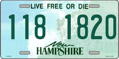 NH license plate 1181820