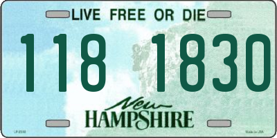 NH license plate 1181830