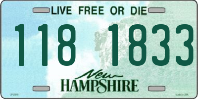 NH license plate 1181833