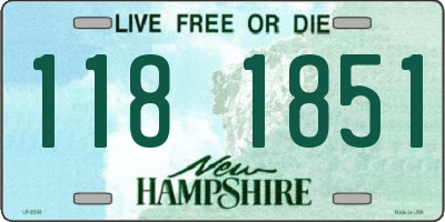 NH license plate 1181851