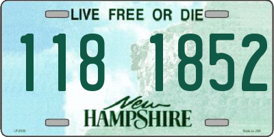 NH license plate 1181852