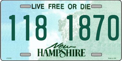NH license plate 1181870