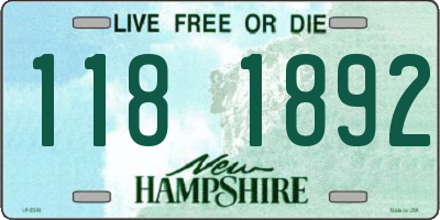 NH license plate 1181892