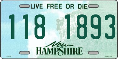 NH license plate 1181893