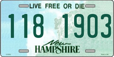 NH license plate 1181903