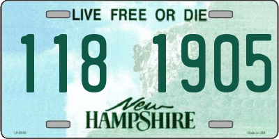 NH license plate 1181905