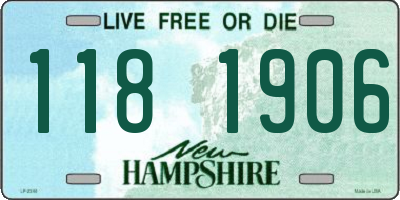 NH license plate 1181906