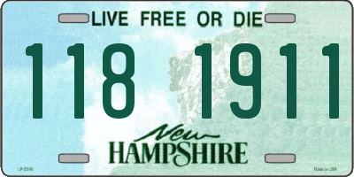 NH license plate 1181911
