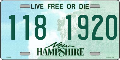 NH license plate 1181920