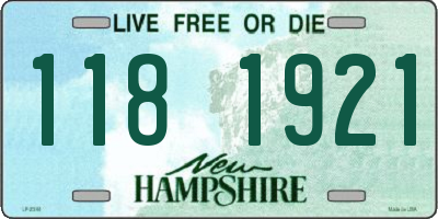 NH license plate 1181921