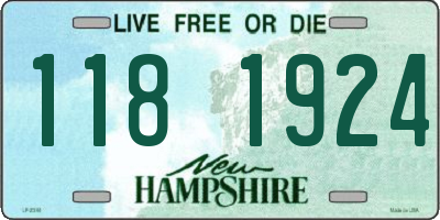 NH license plate 1181924