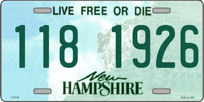 NH license plate 1181926