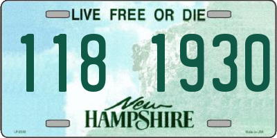 NH license plate 1181930