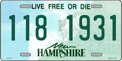 NH license plate 1181931