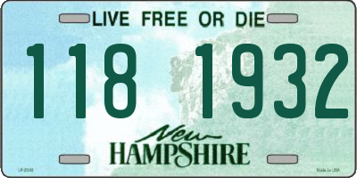 NH license plate 1181932