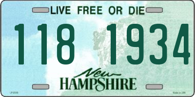 NH license plate 1181934