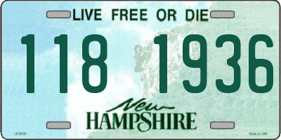NH license plate 1181936