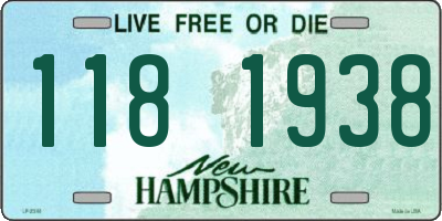 NH license plate 1181938
