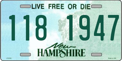 NH license plate 1181947