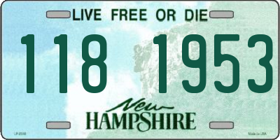 NH license plate 1181953