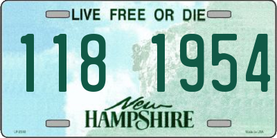 NH license plate 1181954