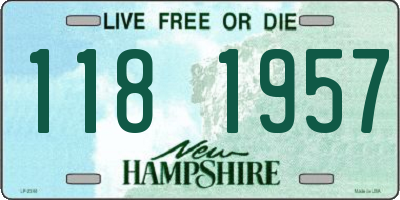 NH license plate 1181957