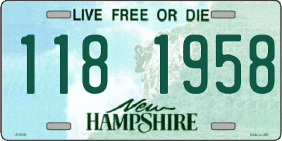 NH license plate 1181958