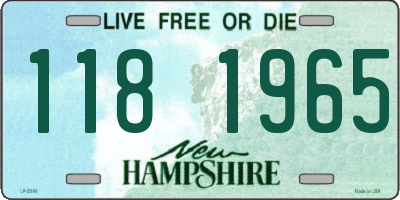 NH license plate 1181965