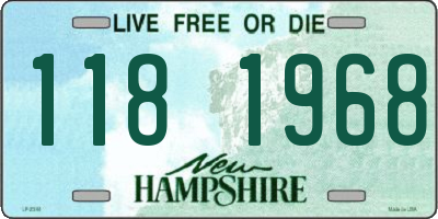 NH license plate 1181968