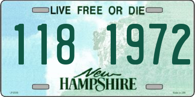 NH license plate 1181972