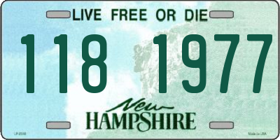 NH license plate 1181977