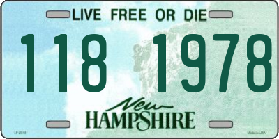 NH license plate 1181978