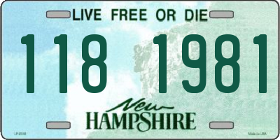 NH license plate 1181981