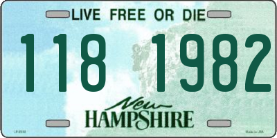 NH license plate 1181982