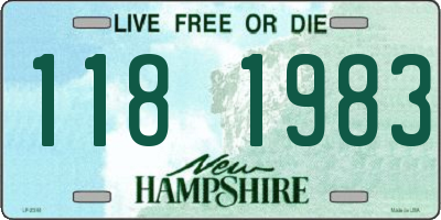 NH license plate 1181983