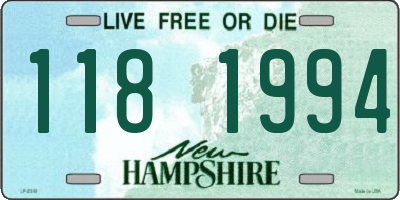 NH license plate 1181994