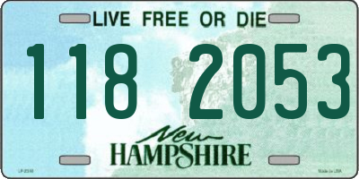 NH license plate 1182053