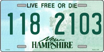 NH license plate 1182103