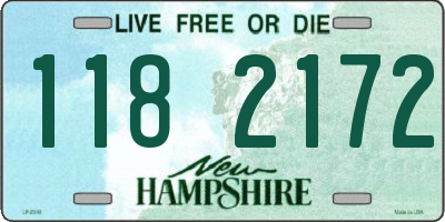 NH license plate 1182172