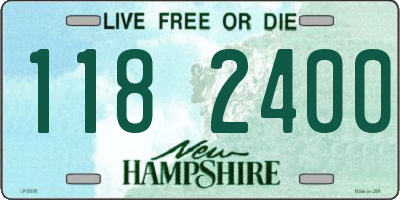 NH license plate 1182400