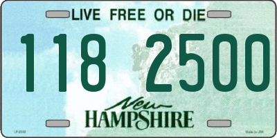 NH license plate 1182500