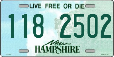NH license plate 1182502