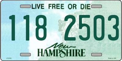 NH license plate 1182503