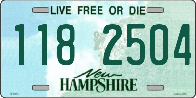 NH license plate 1182504