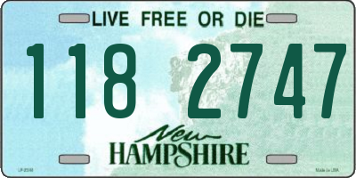 NH license plate 1182747