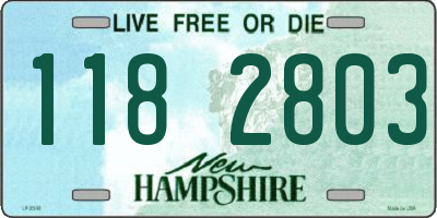NH license plate 1182803